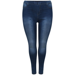 Mid <b>Waist</b> Straight-leg Plus Size Women's <b>Jeans</b> Full Length Enzyme Wash Cotton Spandex <b>Elastic</b> <b>Waist</b> Casual Solid Blue Autumn - Product Image 1