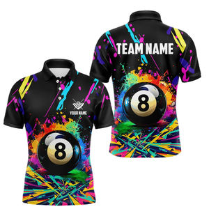 Camisetas de Billar y Snooker Personalizadas al por Mayor para Hombre, Sublimadas, con Estampado de Equipos, Tallas Grandes, Transpirables y de Secado Rápido - Product Image 1