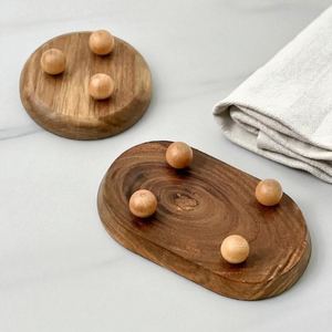 Round Wooden Vanity <b>Tray</b> With Three Legs Minimalist Decorative Organizer <b>Tray</b> for <b>Perfume</b> Jewelry Cosmetics Bedroom Dresser - Product Image 4