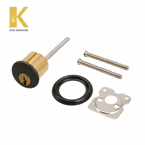Cerradura de Cilindro KW con Llave, Bronce Envejecido, Estándar Americano, Herraje de Seguridad para Puerta, Latón Sólido y Duradero - Product Image 1