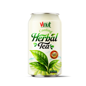 Cooling Herbal Tea Drink, Aluminum Can 330ml, No Added Sugar, VINUT Brand For Wholesale, Beverage Distributor, Refreshing - Product Image 1