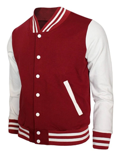 Custom Men's Winter Varsity Jacket 100% <b>Wool</b>/Leather Fabric Eco-Friendly Anti-Bacterial Breathable Windproof Canvas Shell - Product Image 2