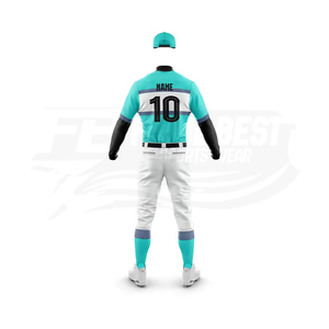 Maillot de baseball personnalisé pour homme, manches courtes, impression sublimée, polyester anti-humidité, uniforme adulte, coupe régulière, numéros d'équipe - Product Image 6