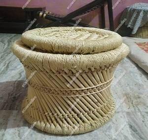 Taburete Otomano Multifuncional Decorativo de Madera Tejida con Cuerda Natural, Estilo Rústico, Ahorra Espacio, para Apartamento, Sala de Estar, Entrada - Product Image 5