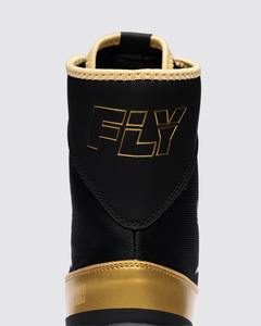 Zapatos de boxeo personalizados 100% de cuero vacuno genuino de primera calidad, color negro y dorado, ligeros, para boxeo. - Product Image 5