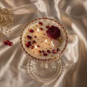 Luxury Romantic Handmade Cocktail Glass <b>Candle</b> Valentine Gift Aesthetic Palm Wax <b>Candle</b> Home Decor for <b>Candles</b> - Product Image 4