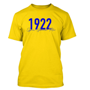 เสื้อยืดกราฟิก Sigma Gamma Rho สำหรับผู้หญิง ตั้งแต่ปี 1922 พิมพ์ลายตามสั่ง แขนสั้น คอกลม เสื้อยืดสตรีนักศึกษา ชุดลำลอง - Product Image 1