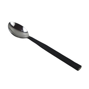 Royal Steel Spoon with black Long Handle Unique design mirrored Steel Cheap Silver <b>Cutlery</b> Tableware Metal Spoon <b>Cutlery</b> - Product Image 2