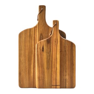 Grands Planches à Découper et à Servir en Bois d'Acacia, 2 Massives, Rustiques, Accessoires de Cuisine et de Barbecue - Product Image 1