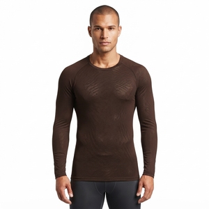 T-shirt de sport à manches longues pour homme, sous-vêtement de compression, vêtements de sport, haut d'entraînement pour la salle de sport, vêtements personnalisés, séchage rapide - Product Image 1