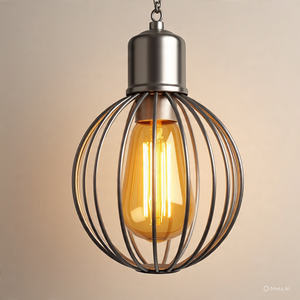 Lustre suspendu design moderne, de grande taille, en argent poli, de style varié, artisanal, pour plafond - Product Image 6