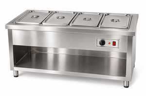 Bain-marie électrique professionnel AFS en acier inoxydable, chaud/froid, 4 bacs, pour buffet, 220-240V - Product Image 2