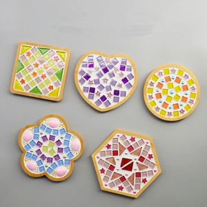 Sous-verre en mosaïque de verre en forme d'étoile, résistant à la chaleur, support de table, support de boisson pour tasse à café, verrerie, décoration de la maison - Product Image 3