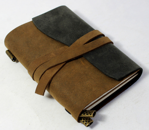 Hermoso Cuaderno de Papel Kraft Cosido con Panel Marrón, Cuaderno de Cuero de Alta Calidad con Tapa Blanda, Suministros de Oficina, Cuadernos Negros y Marrones - Product Image 2