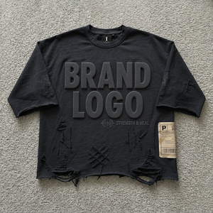 Camiseta de Hombre, Corte Regular, 100% Algodón, Negra Lisa, Estilo Urbano, con Bolsillo, Logotipo Personalizado, Informal, Manga Corta, Hip Hop, Secado Rápido - Product Image 2