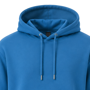 Men’s Custom Cerulean Blue Pullover <b>Hoodie</b> Long Sleeve Regular Fit Fleece Sweatshirt with Drawstring Hood Kangaroo Pocket Street - Product Image 5