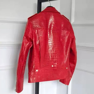 New Arrival Men's Ostrich Leather Bomber Jacket High Quality Canvas Eco-friendly Windproof Embossed Design <b>Maximize</b> Wear - Product Image 4