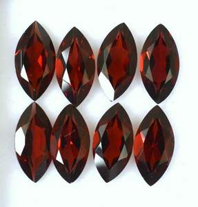 Granat rouge naturel, taille marquise facettée, calibré, pierre précieuse certifiée, non traitée, lot prêt pour la sertissage de bijoux - Product Image 6