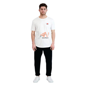 Camiseta Blanca Lisa de Cuello Redondo para Hombre, 100% Algodón, Personalizada al por Mayor - Product Image 2
