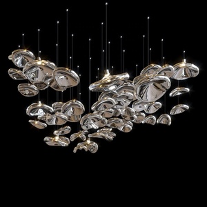 Lampadario a Sospensione LED Moderno in Cromo, Lampada Unica con Sfere di Vetro a Bolle per Casa, Sala, Hotel, Lobby, Villa - Product Image 5