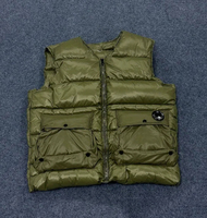 Gilet matelassé d'hiver pour homme, couleurs personnalisées, logo personnalisé sur le devant, veste décontractée coupe-vent de haute qualité, poches, rembourrage épais en polyester