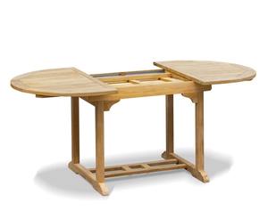 Table de salle à manger extérieure ronde extensible en teck 1,2-1,8 m, imperméable et durable, résistante aux UV, pour restaurant, hôtel, terrasse - Product Image 3