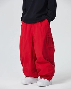 Pantalones de esquí rojos para hombre, pantalones de snowboard, pantalones holgados de invierno para esquí al aire libre, pantalones holgados impermeables unisex para adultos, pantalones de TPU - Product Image 4