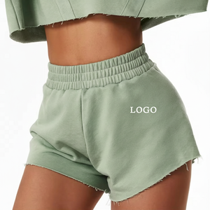 Latest Arrival 100% Cotton Women's Low Rise <b>Shorts</b> Skinny Fit Stripped Quick Dry Own Printed Logo Girl's Gym Training <b>Shorts</b> - Product Image 5