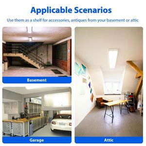 Heavy Duty 4 Ft. X 6 Ft. Metal Overhead Garage Storage Rack Ceiling Mounted Garage Shelves - Product Image 6