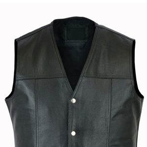 Gilet de motard en cuir personnalisé pour homme, vêtements de club moto, vêtements de conduite sans manches, fabrication directe - Product Image 5