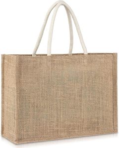 Cheap Price Jute Shopping <b>Bag</b> <b>Medium</b> <b>Size</b> Top Handle Logo Print Hand Carry Tote <b>Bag</b> - Product Image 4