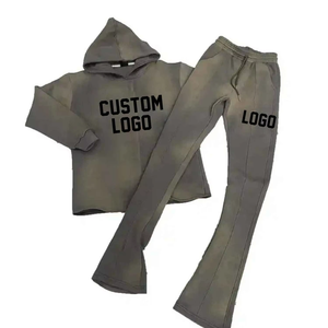 Custom Logo <b>Red</b> Hooded Tracksuit Set Full Length Drawstring Joggers Lightweight Breathable Casual Wear Unisex Adult Winter - Product Image 3