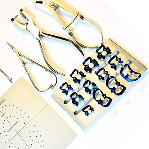 Kit de Dique de Goma Manual de Calidad Premium, Juego de Pinzas y Punzones Dentales de Acero Inoxidable Alemán, Instrumentos de Odontología Restauradora CE - Product Image 3