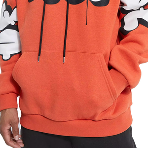 Sweat à capuche d'hiver 2026 tendance 100 % coton imprimé en relief pour homme, coupe classique, style urbain, avec poches, respirant, en promotion FORTLEO - Product Image 4
