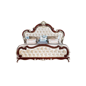 Lit en bois sculpté italien, Ensembles de meubles en acajou massif d'Indonésie Chambre à coucher antique de haute qualité avec un design personnalisable - Product Image 3