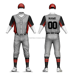 Vente en gros d'uniformes de baseball pour hommes, vêtements de l'équipe personnalisés, polyester respirant avec impression par sublimation d'usine, OEM et ODM - Product Image 2