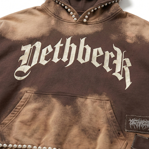 Ensemble de survêtement décontracté épais en coton 100% à séchage rapide avec broderie de perles, sweat à capuche zippé effet délavé soleil et short à cordon de serrage (lot de deux) - Product Image 5