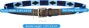 Ceinture Polo en Cuir Véritable 100% avec Motif Brodé, Longueur Personnalisée, OEM/ODM Accepté, Prix Raisonnable, Vente en Gros - Product Image 6