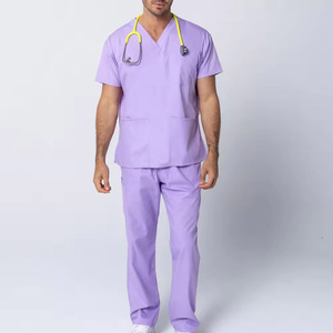 Modern Workwear Clothing With Durable Stitching And Practical Pocket Arrangement Men <b>Scrub</b> <b>Suit</b> For Professional - Product Image 1