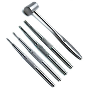 Instrumentos Quirúrgicos Navel: Martillos Dentales, Cinceles, Instrumentos Luxadores PDL Dentados, Set de Implantes Dentales Manuales de Acero Inoxidable - Product Image 1