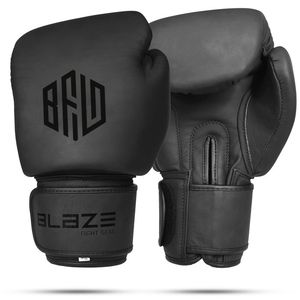 Premium Genuine Leather Boxing Gloves Sanda MMA Kickboxing Muay Thai Training Sparring Heavy Bag Work for <b>Strap</b> Closure - Product Image 1
