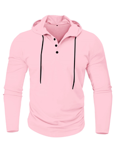 Sweat à capuche pour homme, sport d'hiver en plein air, coupe régulière, manches longues, cordon de serrage, respirant, 100% coton molletonné, service OEM, 400 Solid - Product Image 6