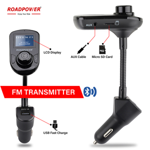 โรดพาวเวอร์ (RP-FMTR27) เครื่องส่งสัญญาณ FM-อะแดปเตอร์บลูทูธ FM ไร้สายสำหรับรถยนต์พร้อมการโทรแบบแฮนด์ฟรีและจอแสดงผล LCD และพอร์ตชาร์จ USB - Product Image 4