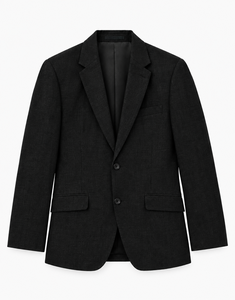 Blazer de costume formel pour homme en laine/polyester de qualité supérieure, à col cranté, pour le bureau, les affaires et les voyages - Product Image 4