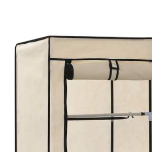Portable <b>Cream</b> Non-Woven Fabric Collapsible <b>Wardrobe</b> - Product Image 6