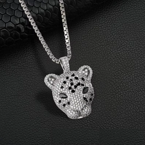Iced Out Panther <b>Head</b> Pendant for Men with Moissanite in Bold Luxury Hip Hop Jewellery <b>Style</b> Party - Product Image 1