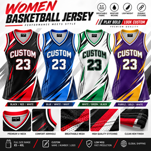 Uniforme de Baloncesto Personalizado para Mujer, 100% Poliéster, Antibacterial, de Secado Rápido, Transpirable, Calidad Premium - Product Image 6