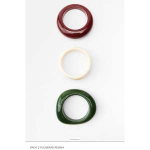 Bracelets en résine cristalline et en bois, accessoires de mode pour un style festif et décontracté - Product Image 4