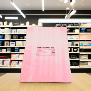 Sacs refermables antistatiques ESD en LDPE rose avec impression en gravure pour l'emballage d'électronique industrielle - Product Image 1