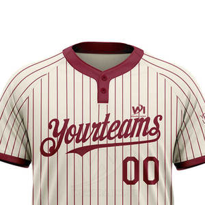 Jersey de Béisbol de Dos Botones con Precio Económico y Servicio OEM, Último Diseño, Transpirable, de Secado Rápido, Color Sólido - Product Image 4